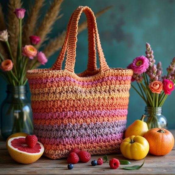 stylish woven shopping bag