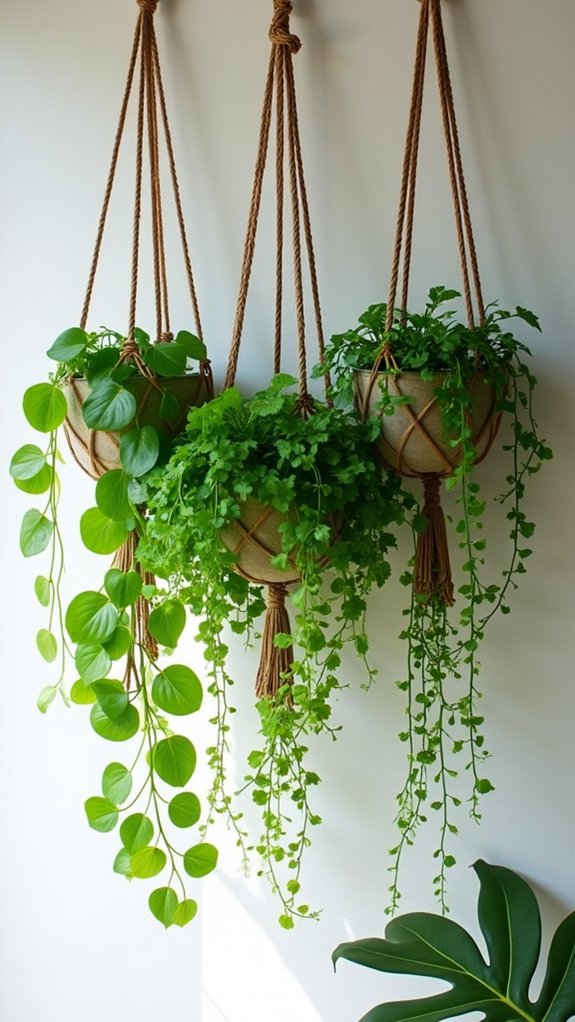 suspended greenery showcase idea