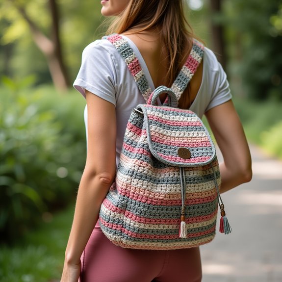 sustainable crochet backpack design