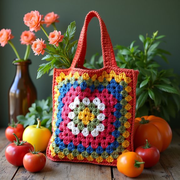 sustainable crochet shopping bag