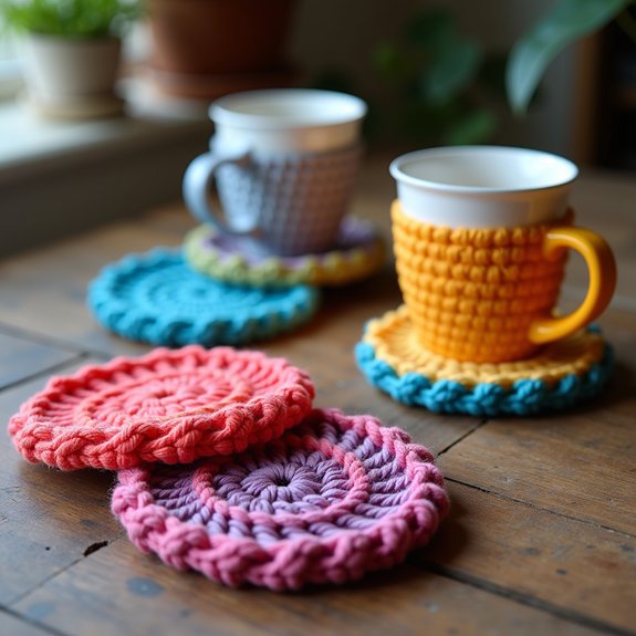 textured bobble coaster design