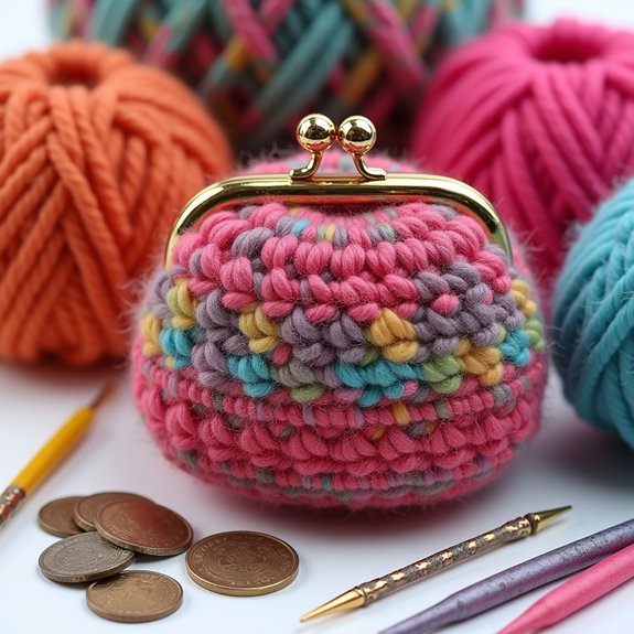 textured coin pouch design
