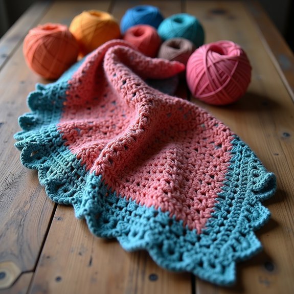 textured crochet bandana design
