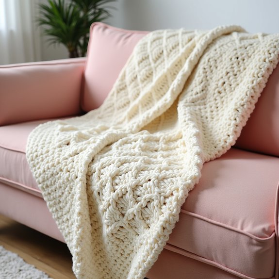 textured crochet blanket design