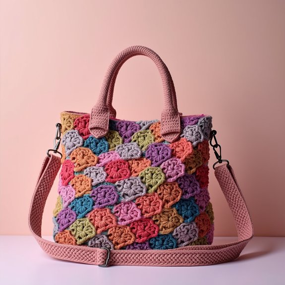 textured crochet handbag design