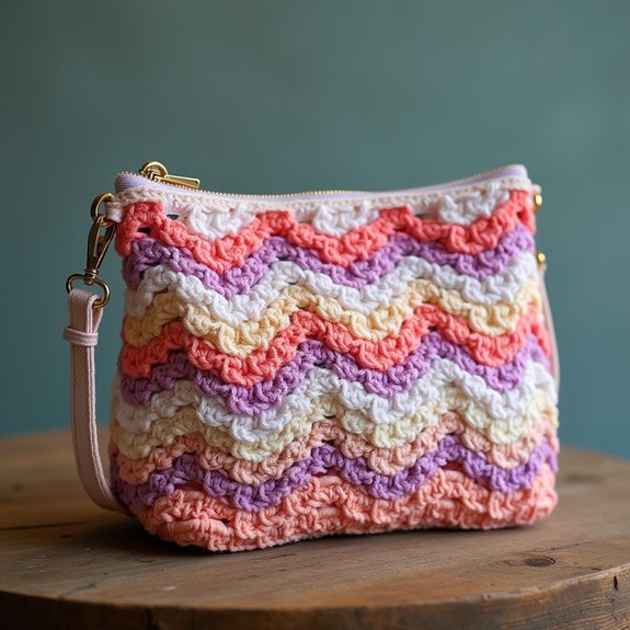 textured crochet ripple design