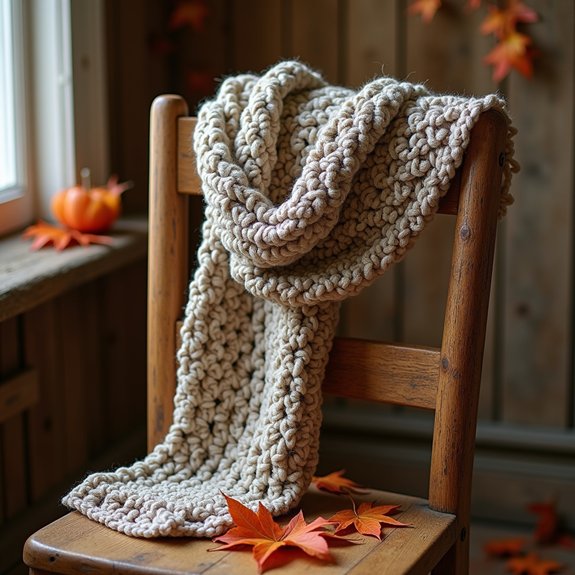 textured crochet scarf design