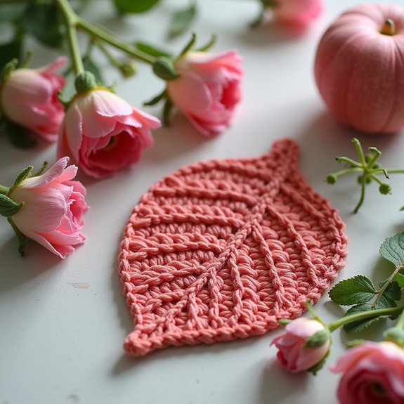 textured leaf shaped coaster