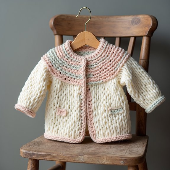 textured shell stitch cardigan