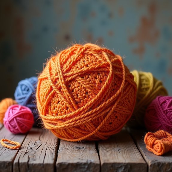 thick crochet yarn ball