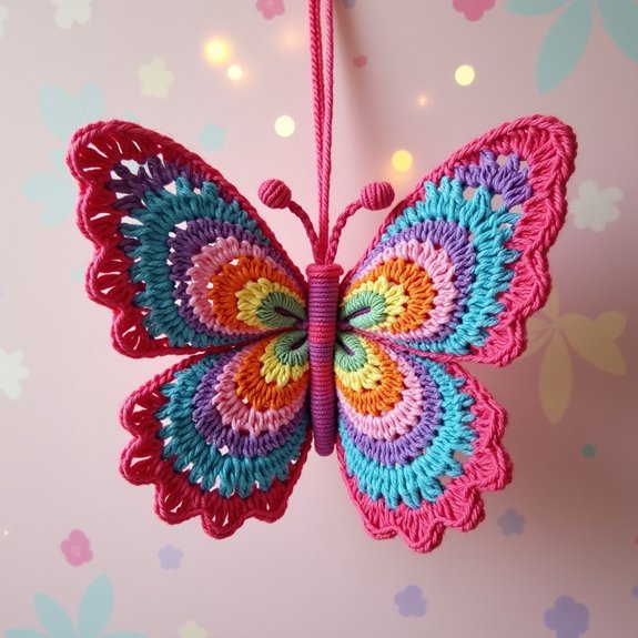 three dimensional butterfly decoration