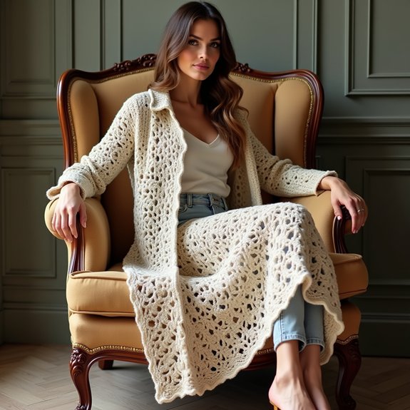 timeless crochet outerwear design