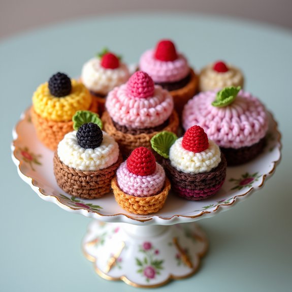 tiny crocheted sweet treats
