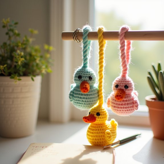 unique duck themed keychain