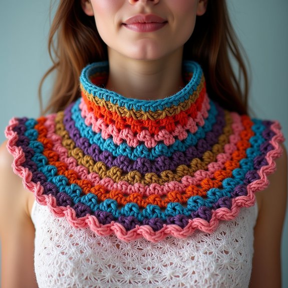 vibrant collar with contrast