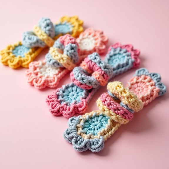 vibrant crochet baby accessory