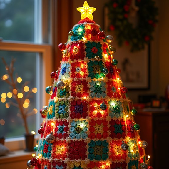 vibrant crochet holiday decoration