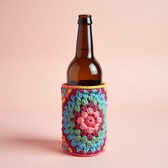 vibrant crochet square organizer