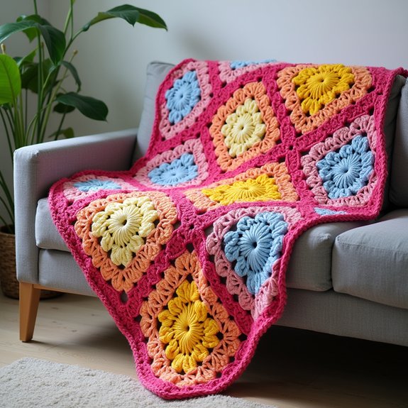 vibrant crochet square patterns