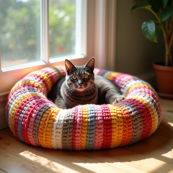 vibrant feline resting place