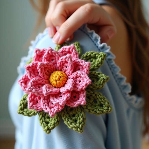 vibrant floral jewelry piece