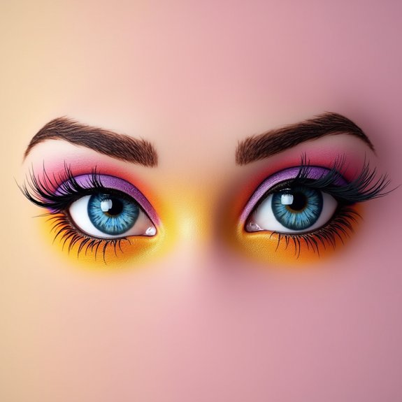 vibrant gradient eye makeup