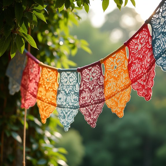 vibrant handmade decorative garland