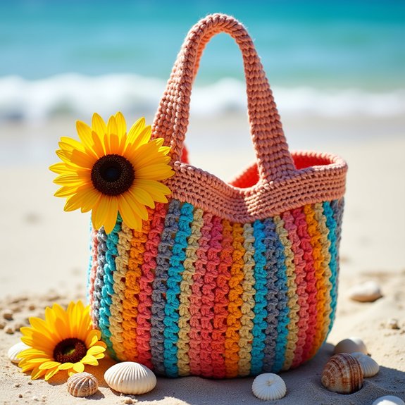 vibrant seaside accessory bag
