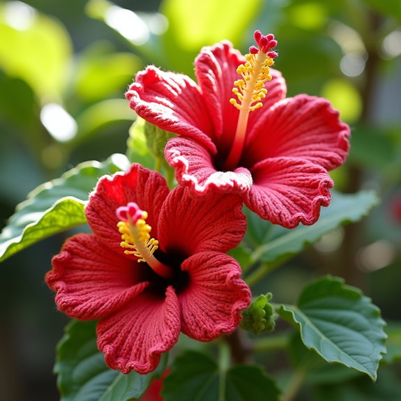 vibrant tropical flower displays