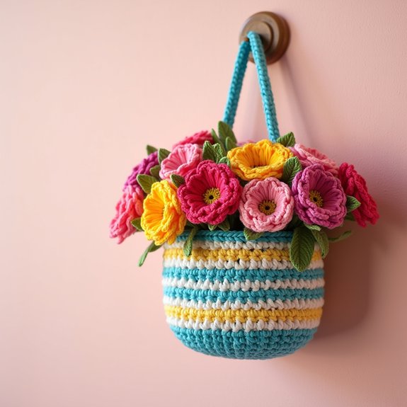 wall mounted decorative storage basket