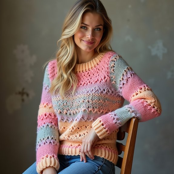 warm comfortable floral sweater