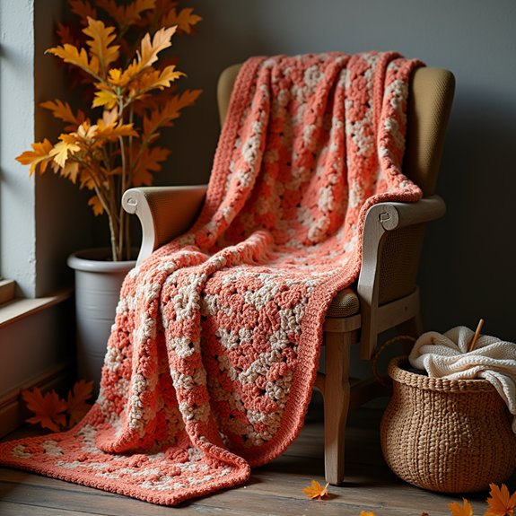 warm handmade crochet blanket