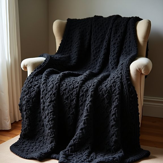 warm handmade crochet throw