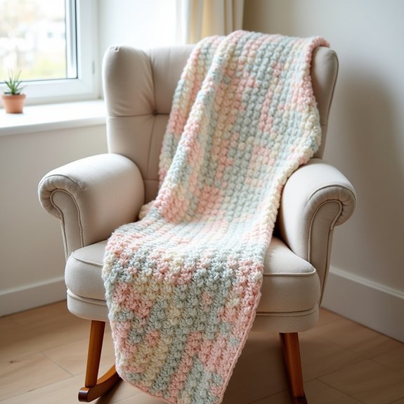 warm handmade infant blanket