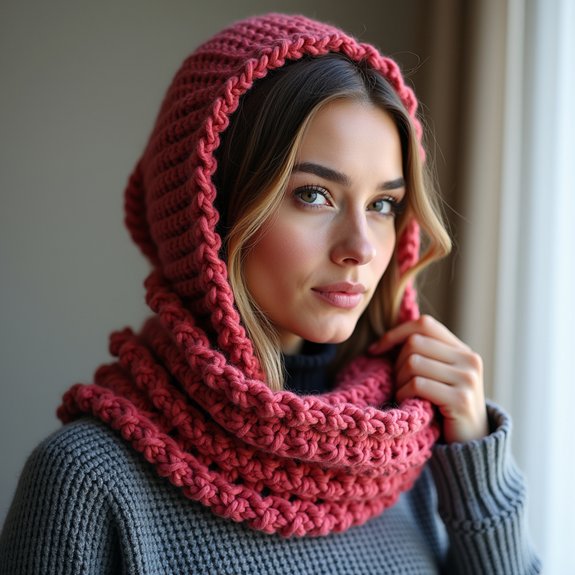 warm hooded face covering