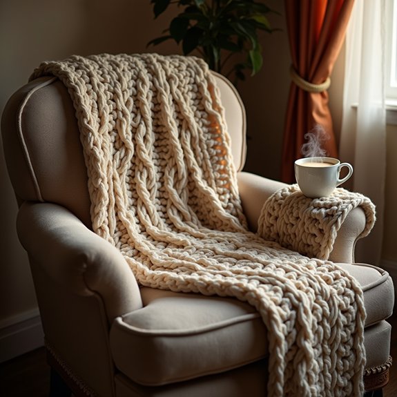 warm knitted book cover