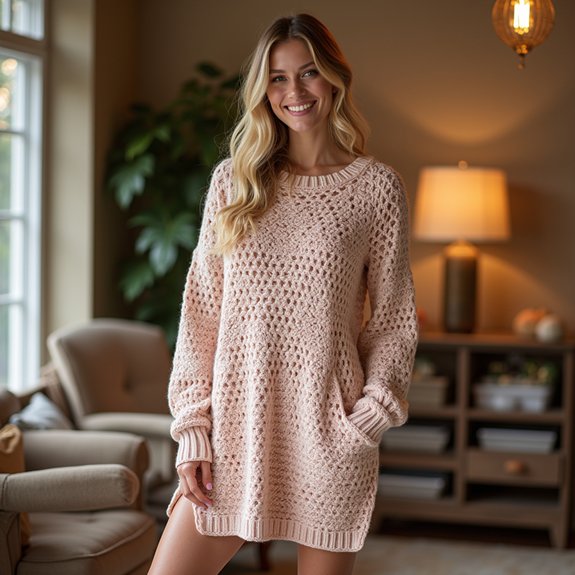 warm knitted outfit choice