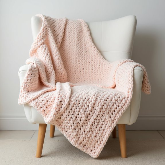 warm textured knit blanket