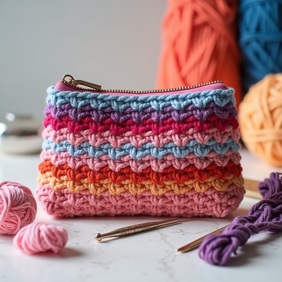 wavy edge coin purse