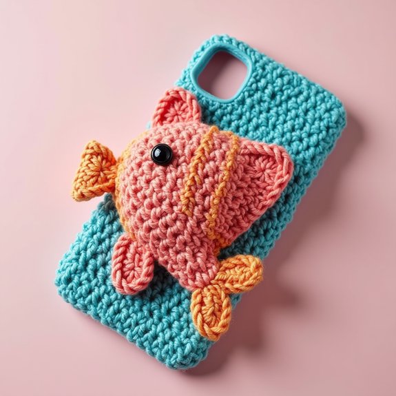 whimsical aquatic themed phone case