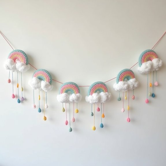 whimsical cloud decoration garland