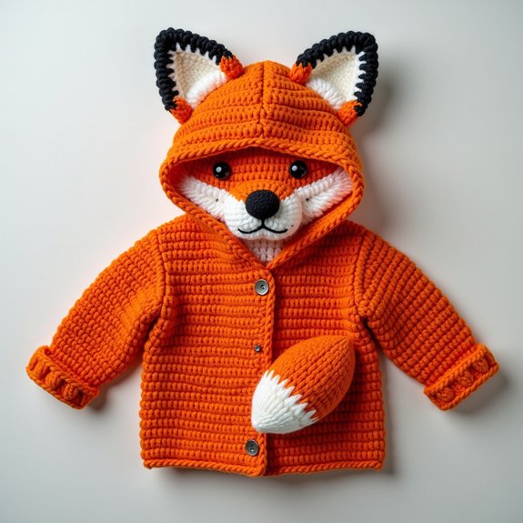whimsical crochet animal jacket