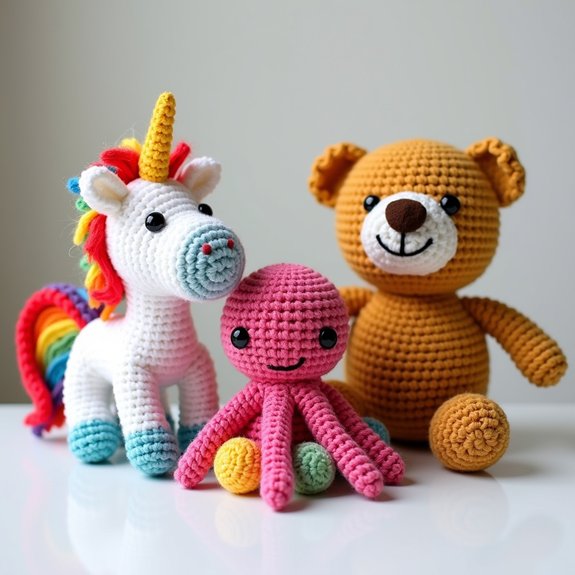 whimsical handmade crochet playthings