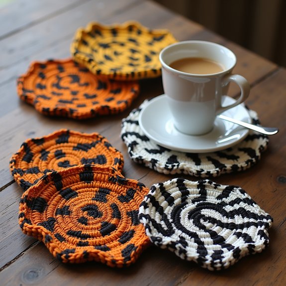 wildlife inspired drink coasters