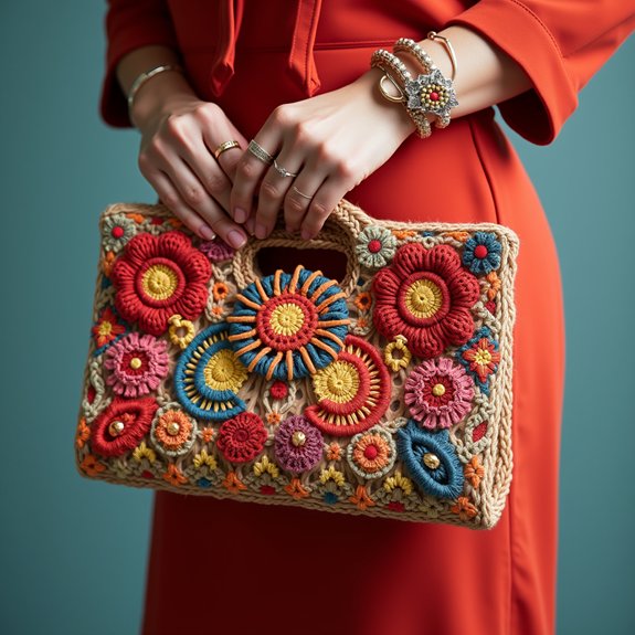 woven clutch handbag design