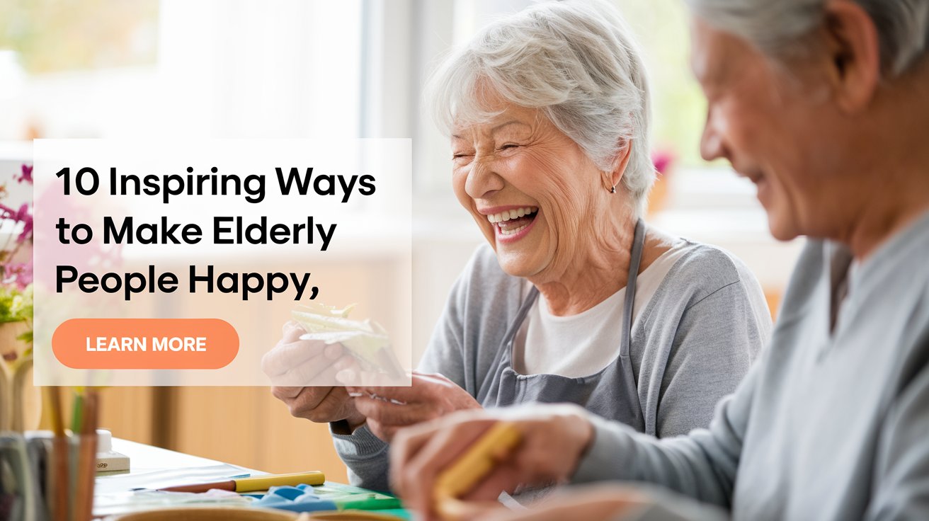 Elderly person laughing