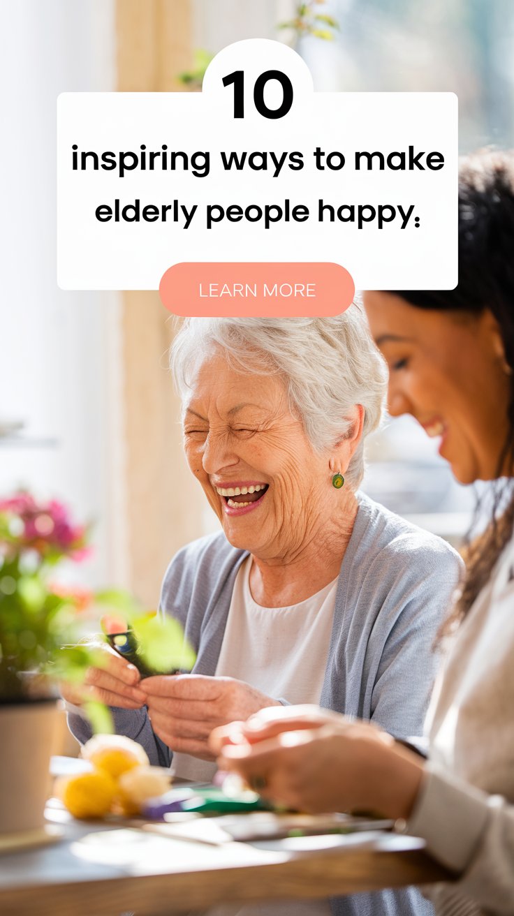 Elderly person laughing