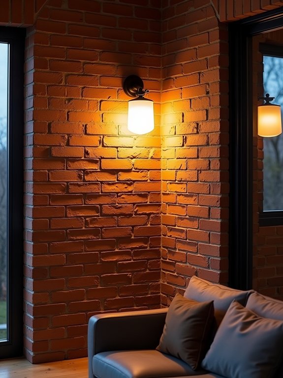 accent lighting for bricks