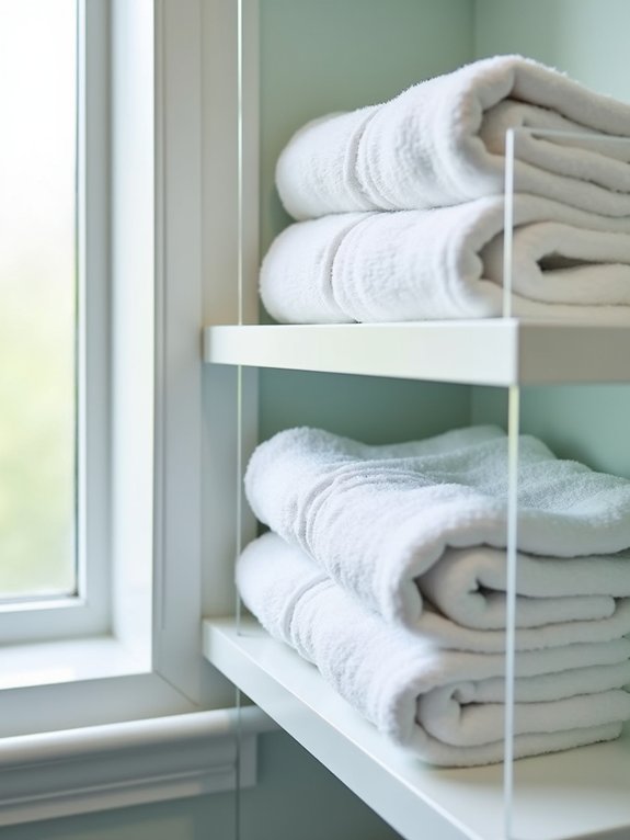 adjustable bathroom shelf dividers