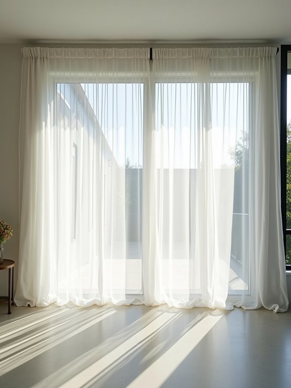 adjustable sheer curtain privacy